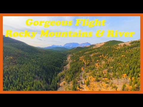 Gorgeous Fall Mountains and River Flight! 🚁🏔️🌲😊🇨🇦 #djiavata360 #kananaskis #rockymountains