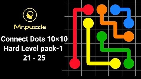 Connect Dots level 21-25 | Hard level Pack-1 | 10×10