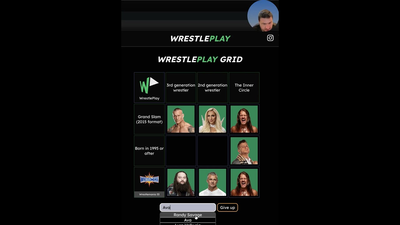 Wrestle Play Grid Challenge