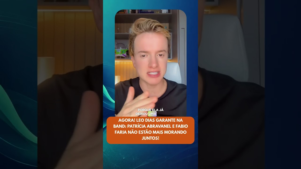 Leo Dias garante na Band: Patrícia Abravanel e Fabio Faria não estão mais morando juntos!