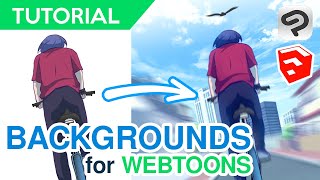 Webtoon Backgrounds Tutorial (3D models editing)【CSP/Sketchup】