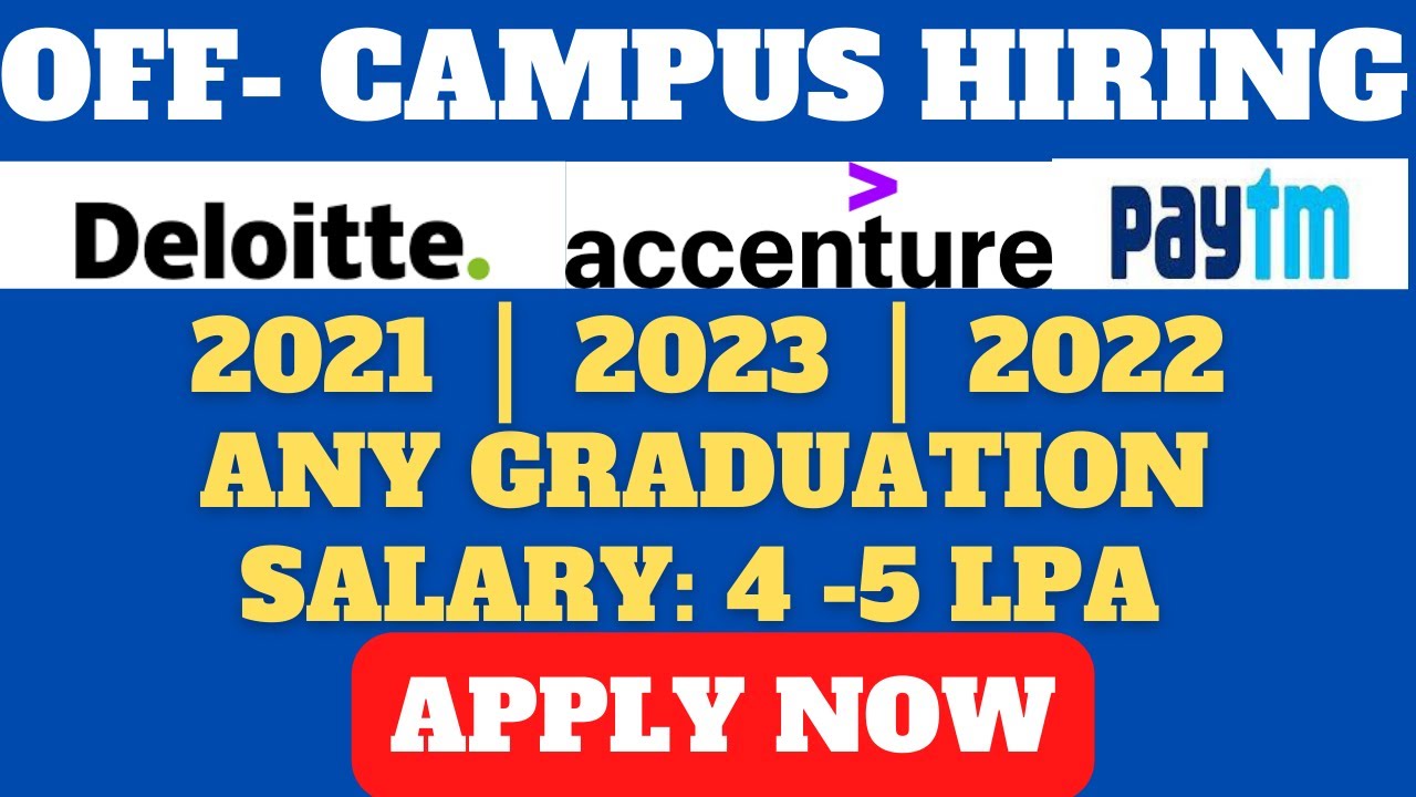 3 OFF -CAMPUS HIRING | FRESHERS ELIGIBLE | ANY GRADUATE CAN APPLY | MUST  APPLY FOR THIS - YouTube