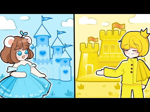 Mèo Simmy Thi Xây Lâu Dài Công Chúa Hoàng Tử "1 MÀU DUY NHẤT" Trong Mini World