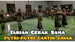 Tarian gerak sama || oleh Gadis Dayak Kenya di desa long sam pedalaman kalimantan utara