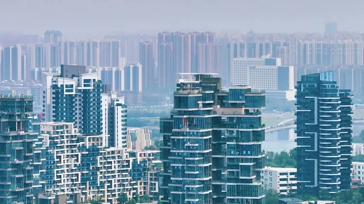 航拍成都市天府新区麓湖生态城 - 天天要闻