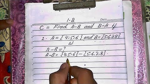 Math class 7 Exercise 1.2 | find difference of set | Sindh textbook board