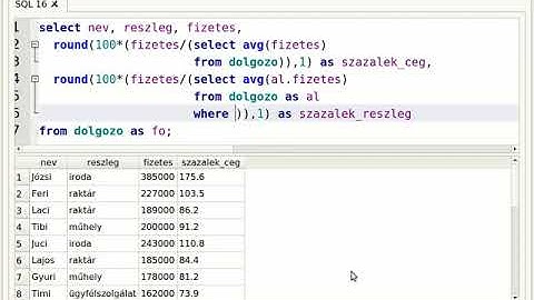Összetett lekérdezések (SQL)