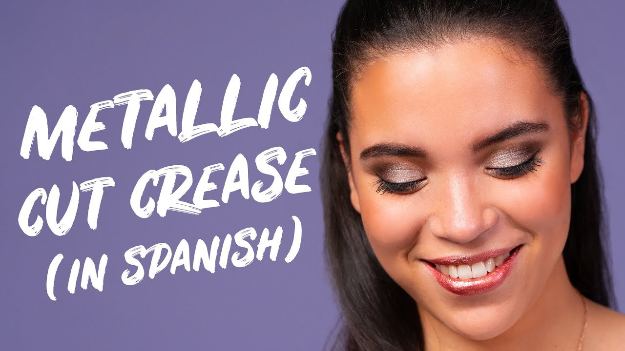 metallic cut crease tutorial (in Spanish) YouTube