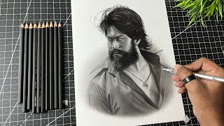 How to shade KGF Chapter 2 (Yash) step by step tutorial for beginners - LAST PART