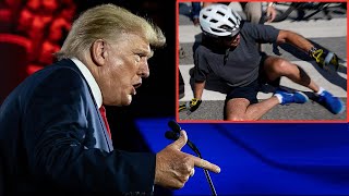 Trump reacts to Joe Bidens bicycle fail