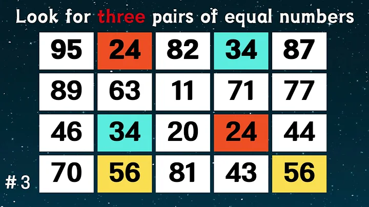 Find 3 pairs of equal numbers #74#brain #puzzle #dementia #quiz #mathstricks #mathematics #