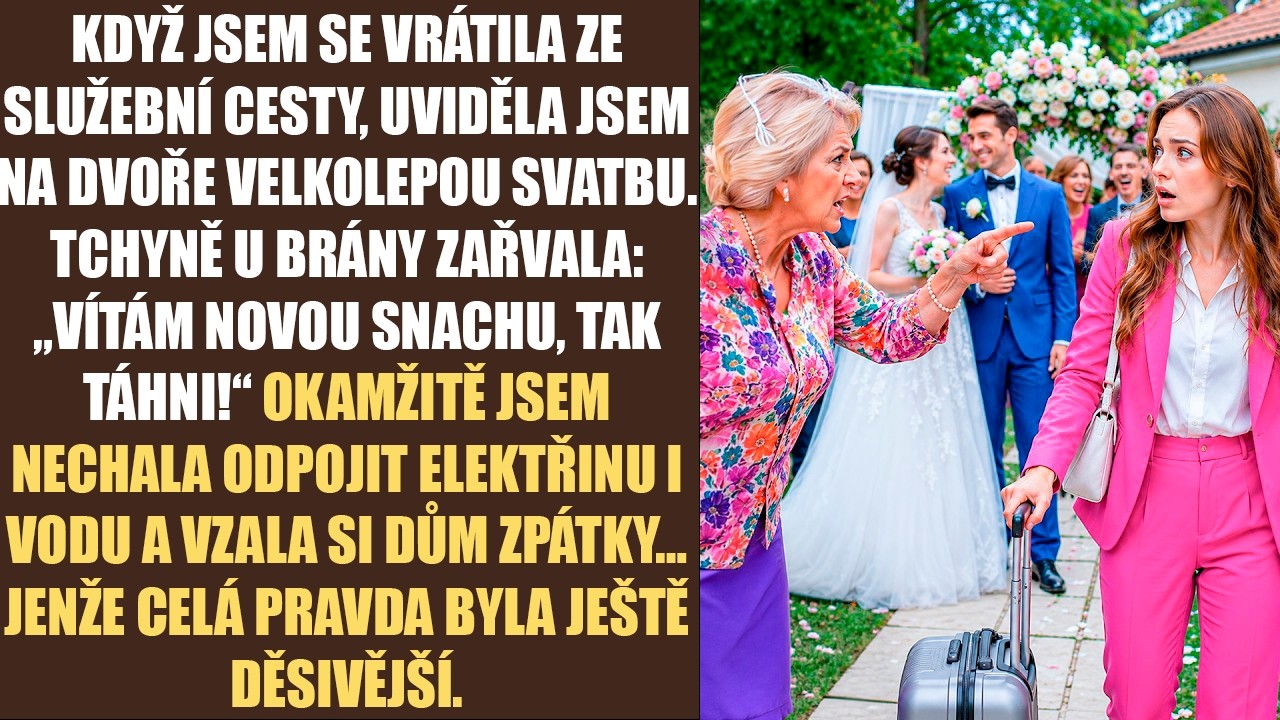 Na svatební tabuli u brány našeho domu stálo jméno mého manžela vedle jména ženy, kterou jsem nikdy neviděla. Radek mi ještě před pár hodinami volal z údajné porady a připomínal mi, ať si vezmu...