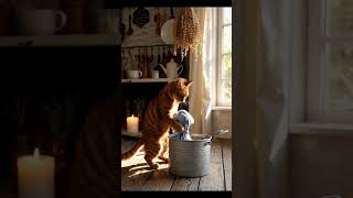 Laundry Day Drama: Curious Kitty Edition #cute #cuteanimals