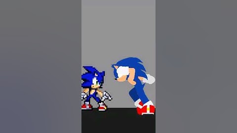 Sonic(Sprite) vs Sonic(Stickman) test combo animation #fpyシ #animation #sticknodes #edit #sonic