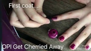 [Live Application] OPI Get Cherried Away 華麗派對國度 可口可樂系列 Coca-Cola Collection