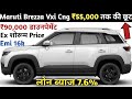 ₹55,000 की छूट Maruti Brezza (Vxi Cng) Model 2026 | Brezza Vxi Cng New Price | Onroad Price | Brezza