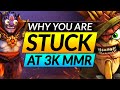 Why You Are NEVER Going To Be a PRO: 3K MMR ANALysis - Dota 2 Pro Tips and Tricks Guide