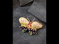 سنجاق سینه جواهردوزی اکسسوری طرح پروانه    