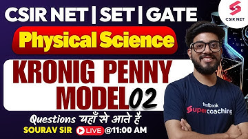 CSIR NET 2024| GATE 2025| SET| Physical Science CSIR NET | Kronig Penny Model Part 2 | Sourav Sir