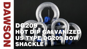 DAWSON Hot Dip Galvanized US Type DG209 Bow Shackle with Screw Pin, S6 Screw Pin Anchor Shackle