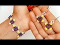 Easy Beaded Jewelry Making At Home | Bracelet And Earring | Handmade Jewelry Tutorials | DIY