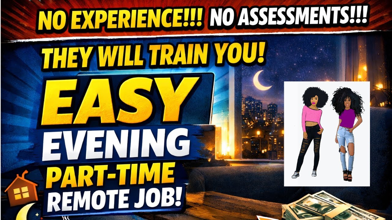 Beginner-Friendly Evening Work From Home Job (Part-Time & Remote)