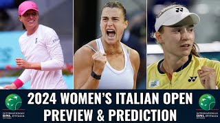 2024 Women's Italian Open - Preview & Prediction