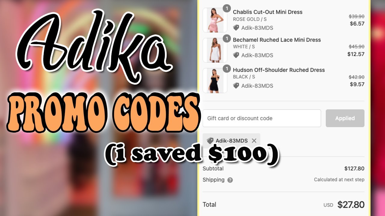 Try this working Adika Promo Code to save at checkout. Working site