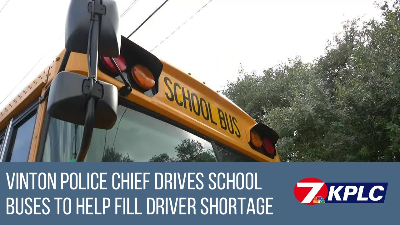 Police chief drives school buses to help fill driver shortage - YouTube