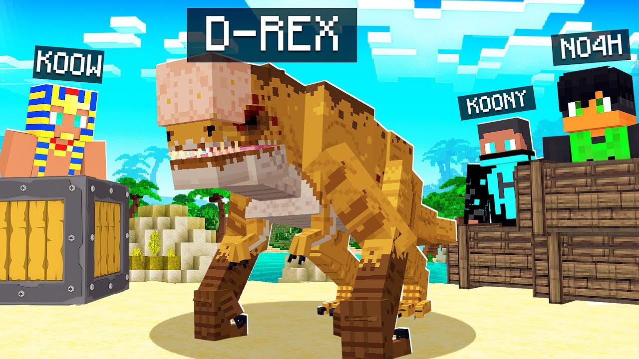 SE ESCONDA DO D-REX no MINECRAFT