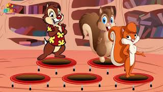 Five Little Squirrels Jumping On The Bed | Nursery Rhyme | Kinderland Kids Songs & Rhymes