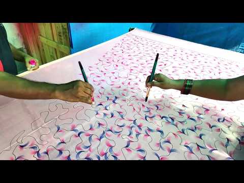 Hand painting | Saree painting designs, Hand painted dress, Hand painted  sarees