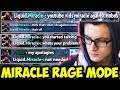 When M-God Is Tilted - Trashtalker Vs Miracle Angry Mage Rage Mode Dota 2