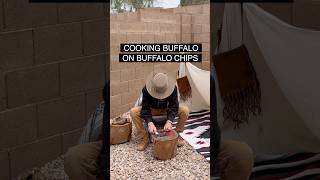 Cooking Over A Buffalo Chip Fire #mountainman #rdr2 #bushcraft #cowboycooking #buffalo #frontierlife