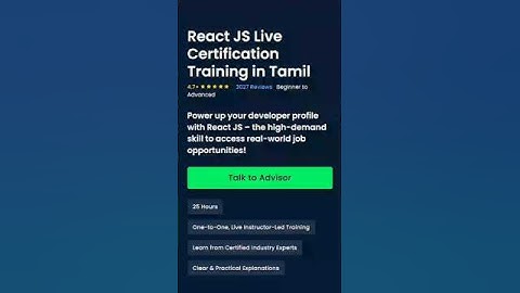 React JS One-to-One Training 🎯 | Get Certified & Job-Ready