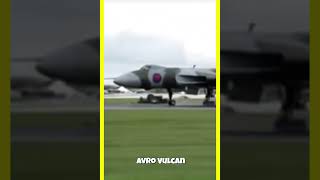 Vulcan a delta-wing strategic bomber, iconic Cold War aircraft, known for its distinctive design.