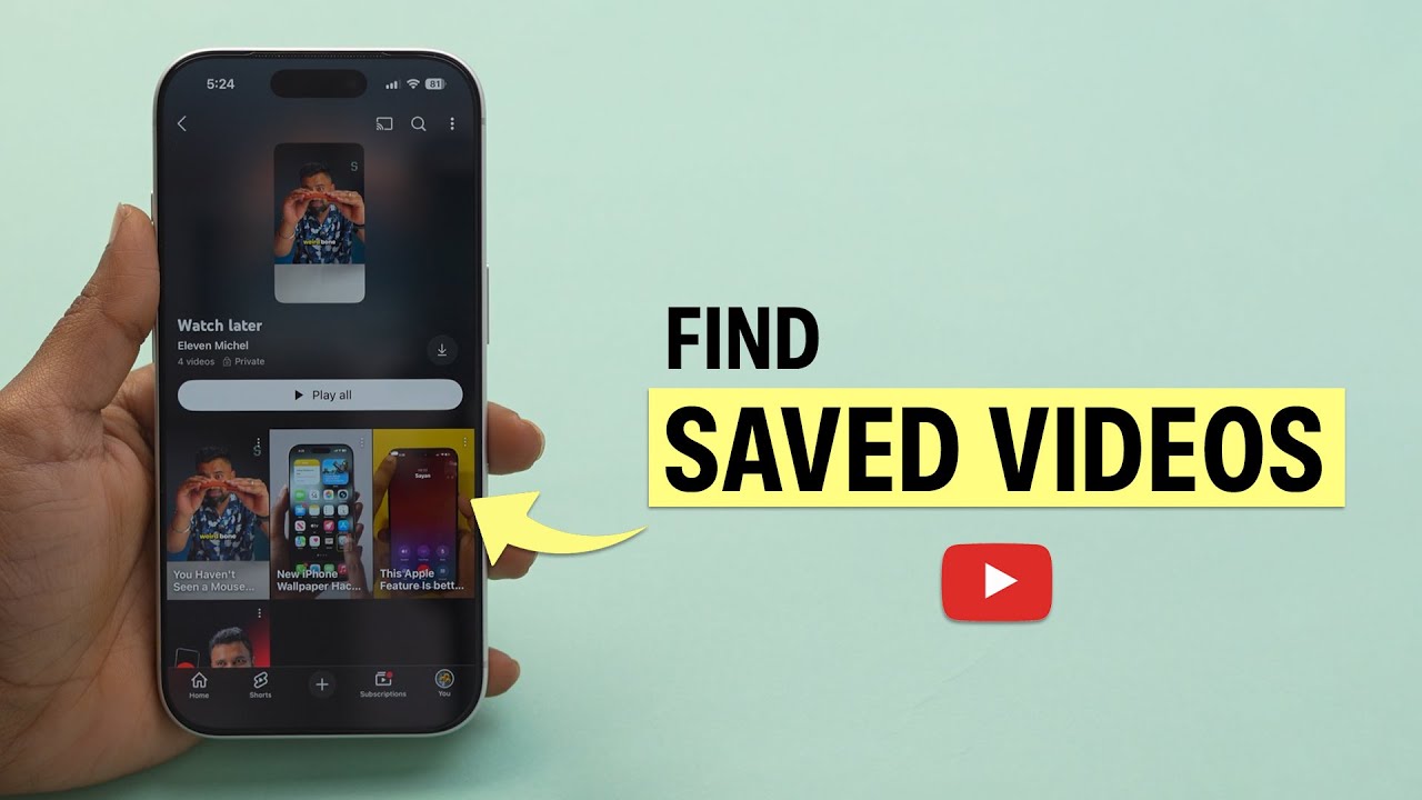 How To Find Saved Videos On YouTube? - YouTube