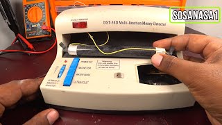 Como reparar maquina detectora de billetes de dinero falso con ejemplos