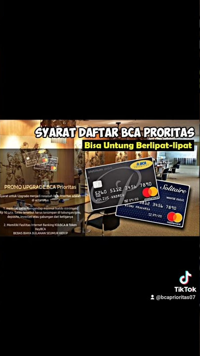 PROMO UPGRADE KARTU BCA PRIORITAS