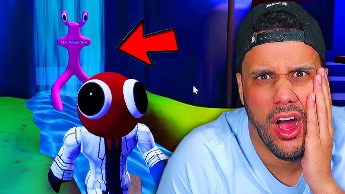 NOVO FINAL? ME TRANSFORMEI NO MONSTRO ROXO E PEGUEI O BICHO AZUL BABÃO NO  RAINBOW FRIENDS (Roblox) 