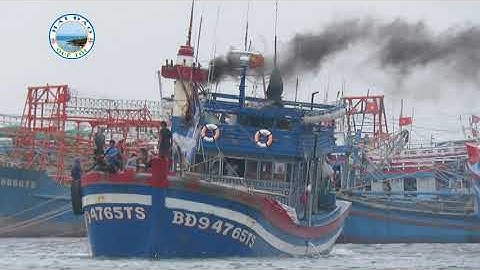 Cặp ghe lưới vây Bình Định phồ máy khủng ra khơi