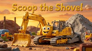 Scoop the Shovel 🚜 | Teamwork Story for Kids | Construction Vehicles