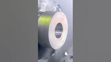 How smooth is the power turret processing workpiece #cnclathe #mechanic #factory #machining #metal