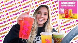 Trying the BRAND NEW DUNKIN' REFRESHERS