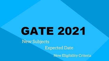 Important Information Regarding GATE 2021| New Subjects| Notice From IIT Bombay|