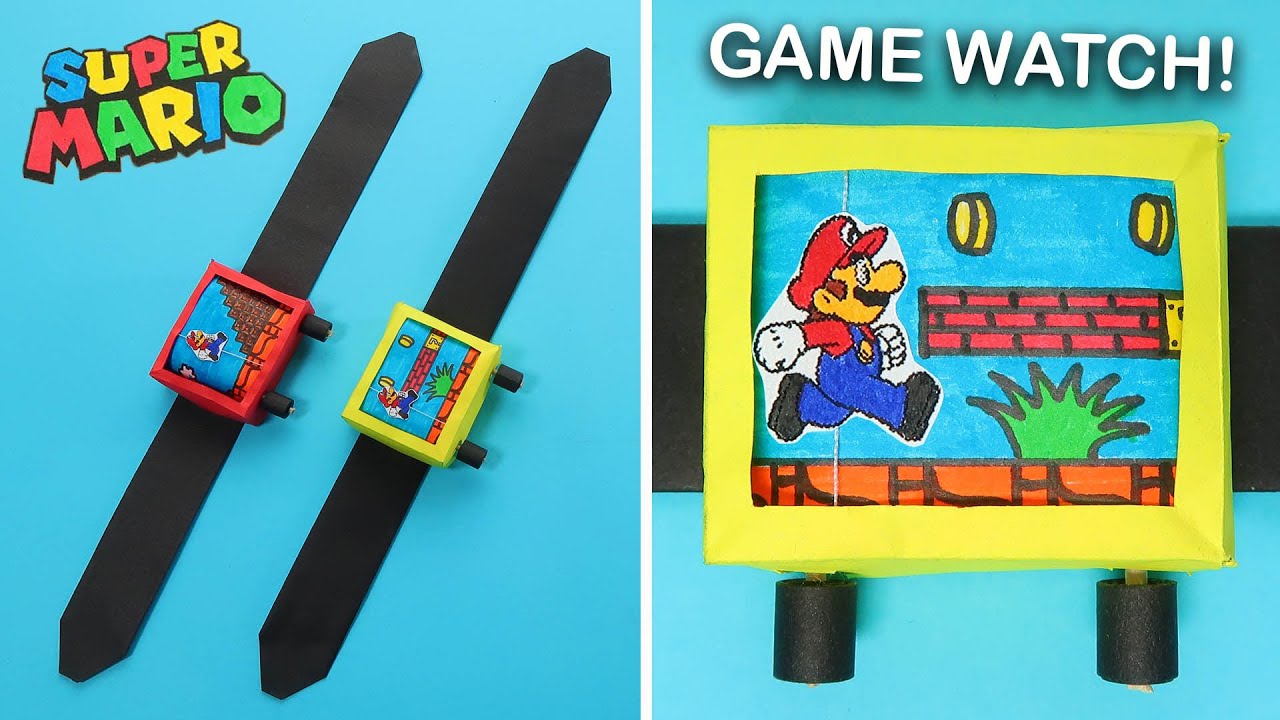 Paper Gaming Watch - Super Mario. How to make Super Mario Game from paper.