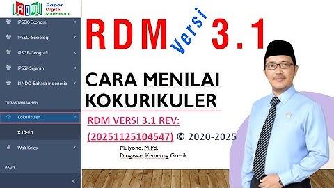 Cara Menilai Kokurikuler & Melihat Layout Rapor Digital Madrasah (RDM) Versi 3.1 2025_ Free Download