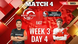 [MATCH 4] W3D4 - PMWL EAST - Super Weekend | PUBG MOBILE World League Season Zero (2020)