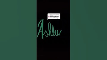 Calligraphy Writing Names #9 - Ashleigh, Black And Dark Green Colors #Shorts