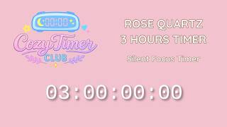 3 Hours Countdown Timer 🩵 | Rose Quartz Aesthetic | Focus & Productivity